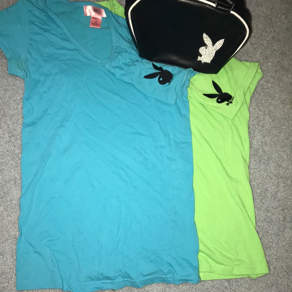 PLAYBOY T SHIRTS & PURSE BUNDLE